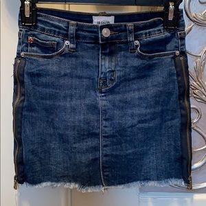 Hudson jeans girls cut off zipper mini skirt Sz 10